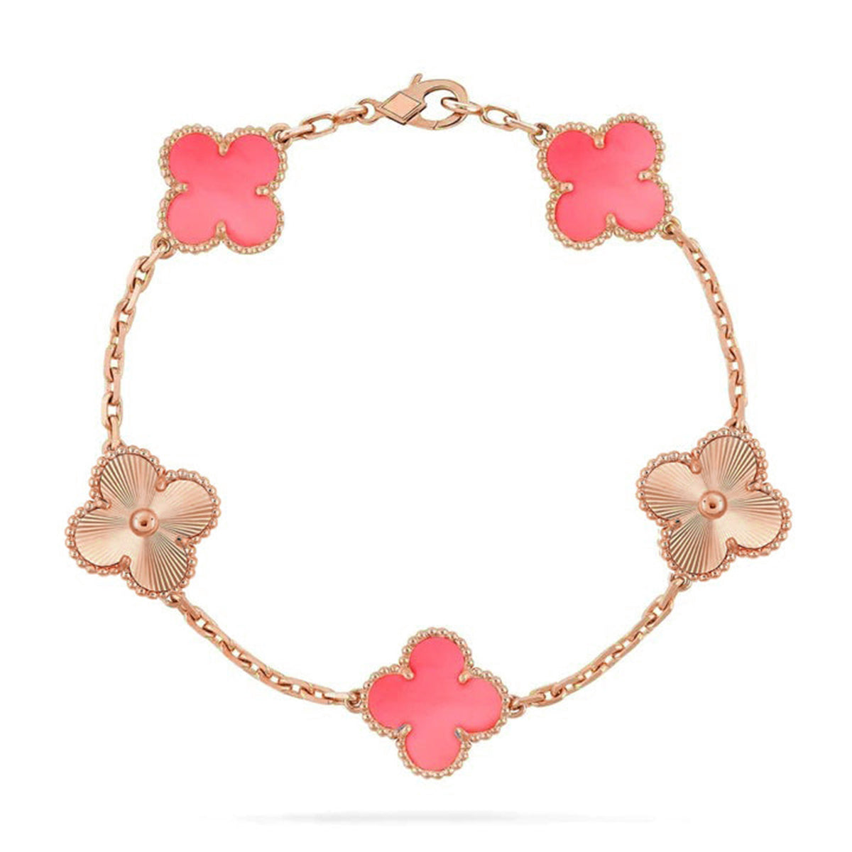 [Stars Jewelry] CLOVER 5 MOTIFS  PINK MOP BRACELET COLLECTION