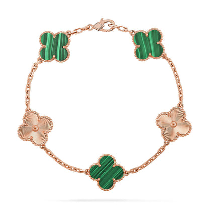 [Stars Jewelry] CLOVER 5 MOTIF MALACHITE BRACELET COLLECTION