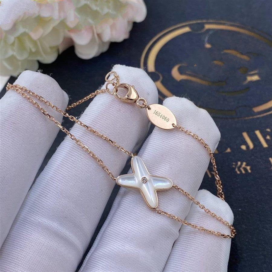 [Stars Jewelry]JEUX BRACELET WHITE MOP PINK GOLD 1 DIAMOND