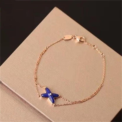 [Stars Jewelry]Hollow Design Four-Leaf Clover Flower Shape Ring