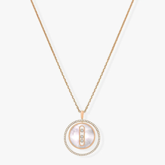 [Stars Jewelry]LUCKY MOVE MM NACRE BLANCHE DIAMOND NECKLACE