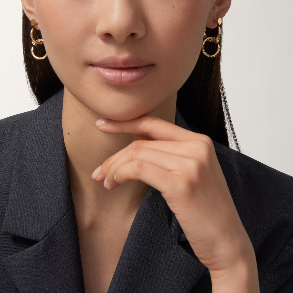 [Stars Jewelry]JUSTE NO DIAMOND DOUBLE EARRINGS