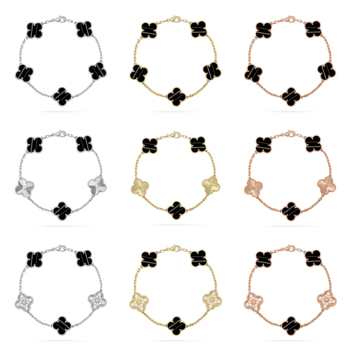 [Stars Jewelry] CLOVER 5 MOTIF PULSAR STONE BRACELET COLLECTION