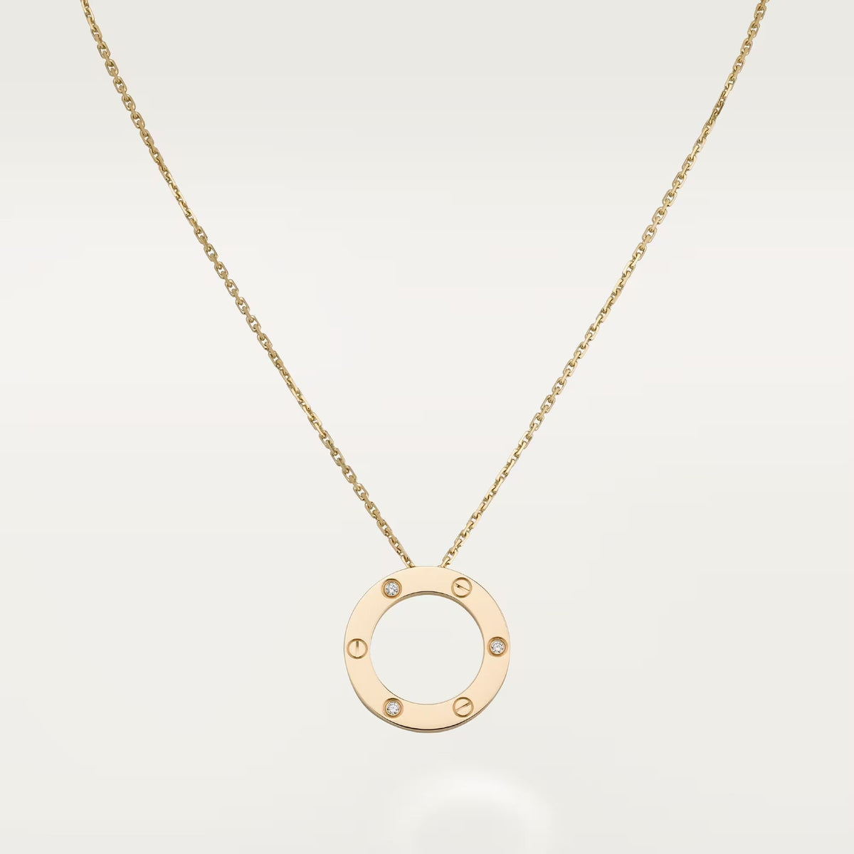 [Stars Jewelry]LOVE NECKLACE 16MM 3 DIAMONDS