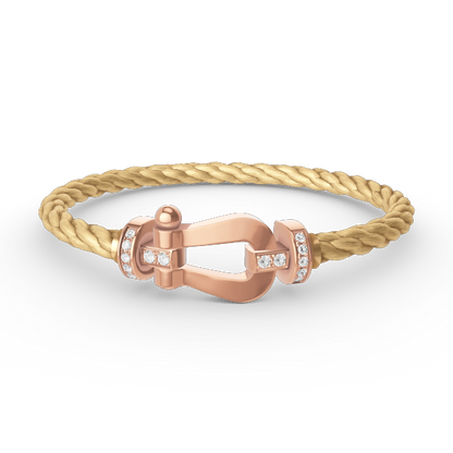 [Stars Jewelry]FORCE LARGE HORSESHOE HALF DIAMOND BRACELET ROSE GOLD