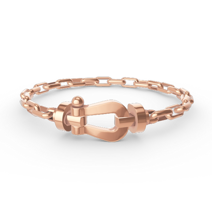 [Stars Jewelry]FORCE LARGE HORSESHOE CLASP  METAL BRACELET