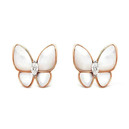 [Stars Jewelry]BUTTERFLY MOP DIAMOND EARRINGS