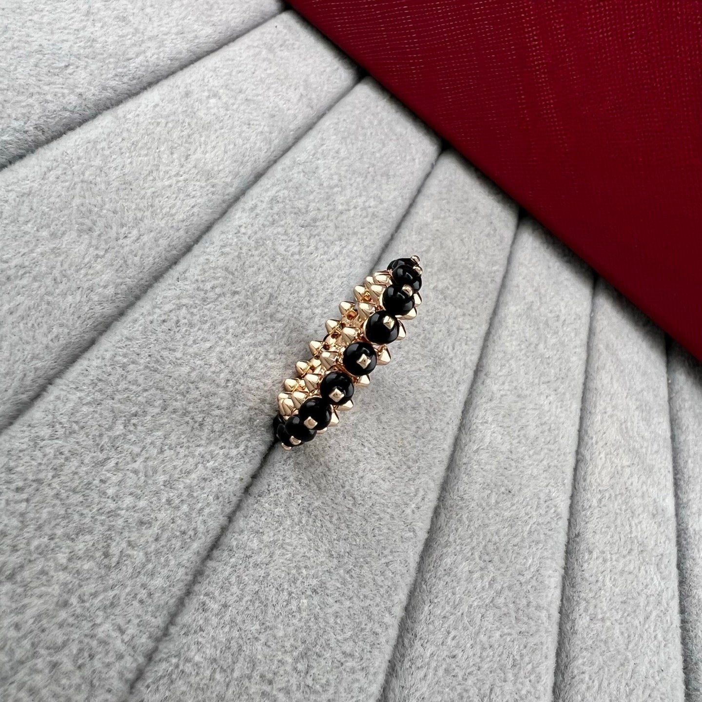 [Stars Jewelry]PYRAMID COLORED STONE STUD RING