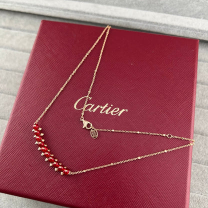 [Stars Jewelry]NEW STUD COLORED GEM PENDANT NECKLACE