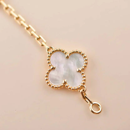 [Stars Jewelry]CLOVER WHITE PEARL MOP 5 MOTIF BRACELET COLLECTION