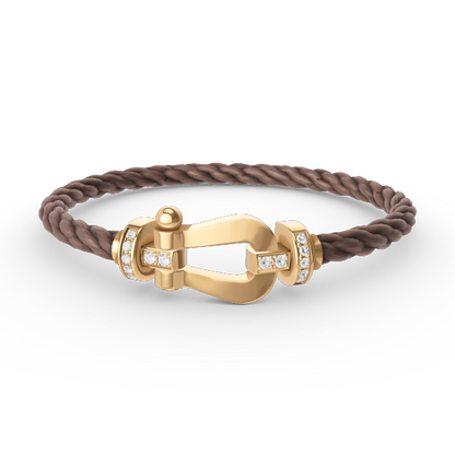 [Stars Jewelry]FORCE LARGE HORSESHOE HALF DIAMOND BRACELET GOLD