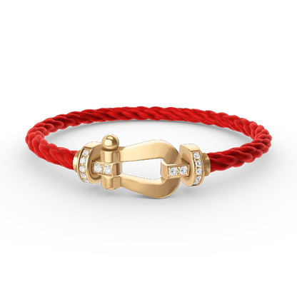 [Stars Jewelry]FORCE LARGE HORSESHOE HALF DIAMOND BRACELET GOLD