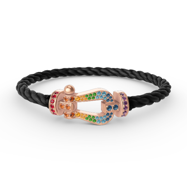 [Stars Jewelry]FORCE LARGE HORSESHOE  COLORED DIAMOND BRACELET ROSE GOLD