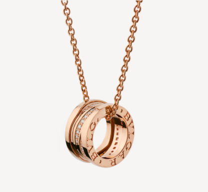 [Stars Jewelry]ZERO 1 PINK GOLD DIAMOND NECKLACE