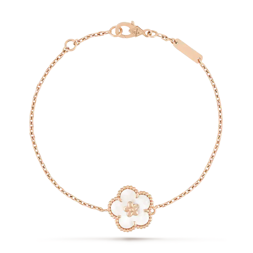 [Stars Jewelry]LUCKY WHITE MOP PLUM BLOSSOM  BRACELET