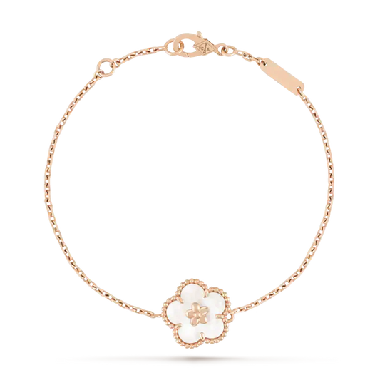 [Stars Jewelry]LUCKY WHITE MOP PLUM BLOSSOM  BRACELET