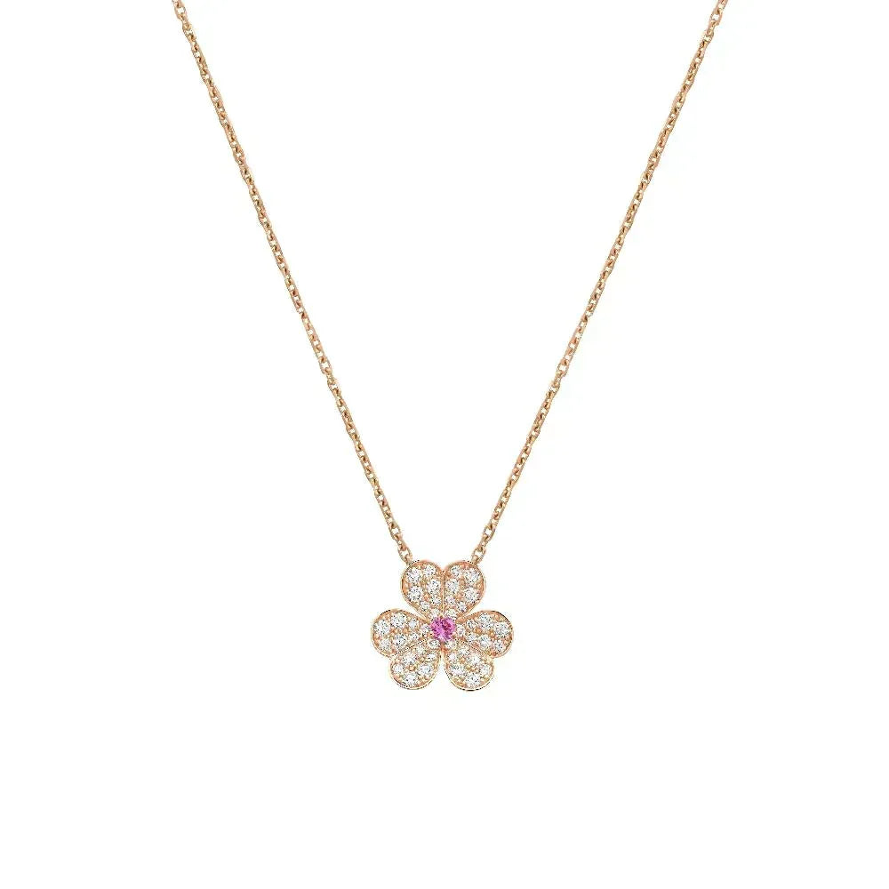 [Stars Jewelry]FRIVOLE ROSE GOLD FLOWER DIAMOND NECKLACE
