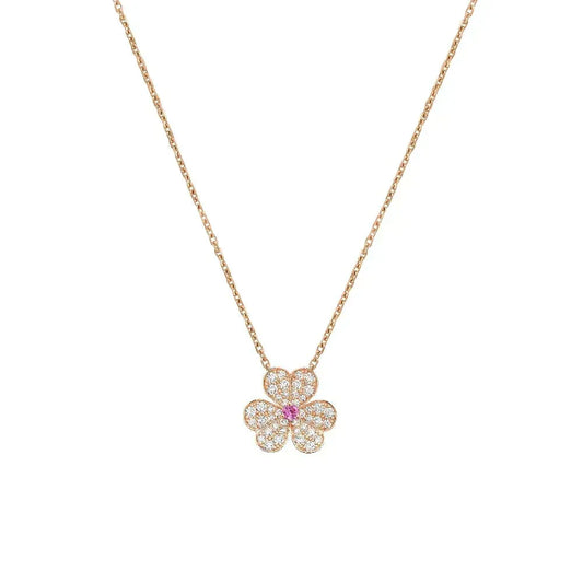 [Stars Jewelry]FRIVOLE ROSE GOLD FLOWER DIAMOND NECKLACE