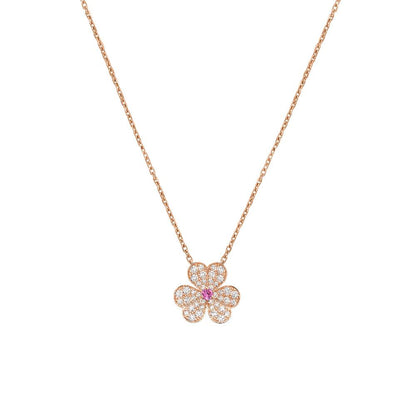 [Stars Jewelry]FRIVOLE ROSE GOLD FLOWER DIAMOND NECKLACE