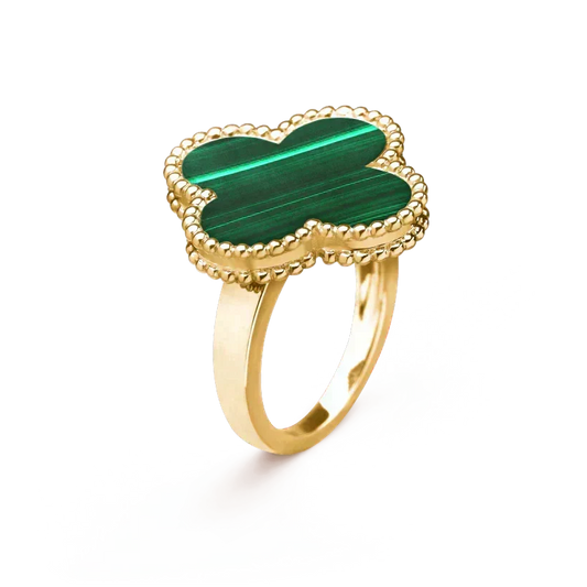 [Stars Jewelry]CLOVER MALACHITE RING