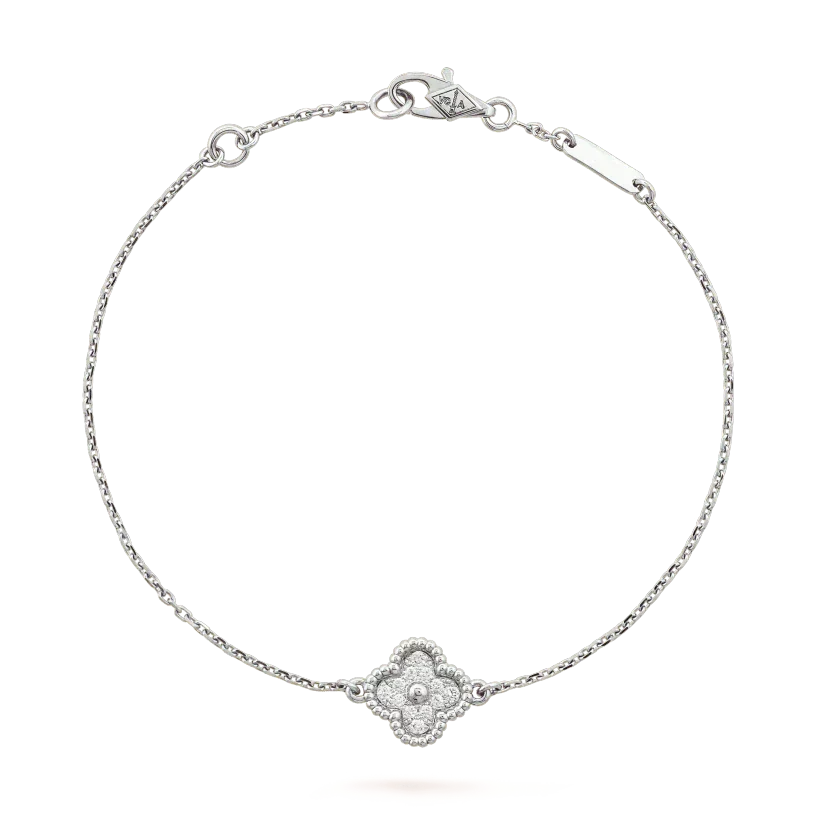 [Stars Jewelry]CLOVER  SINGLE FLOWER BRACELET SILVER