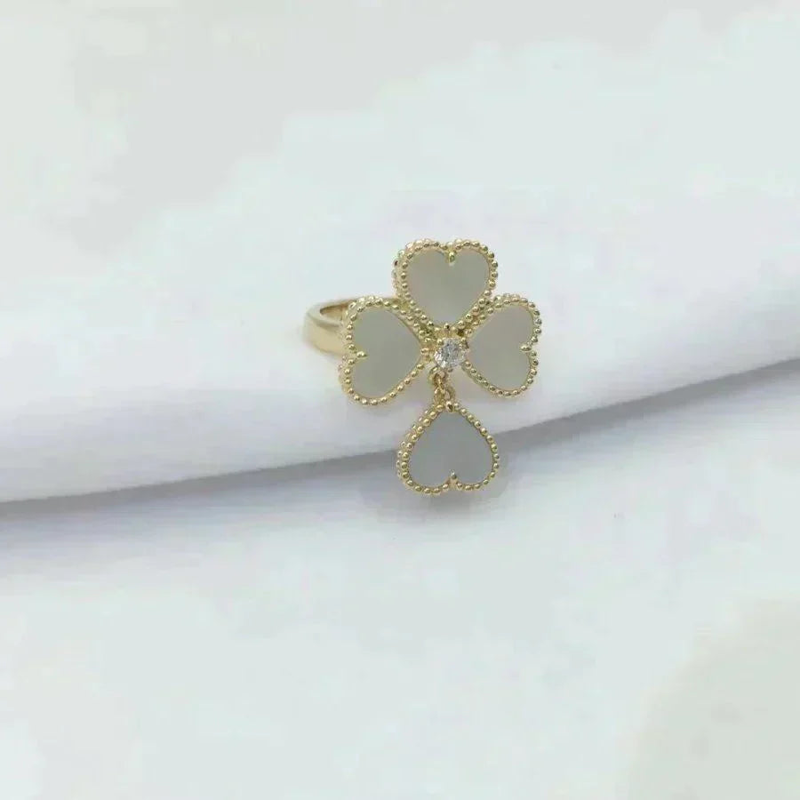 [Stars Jewelry]SWEET CLOVER WHITE MOP RING