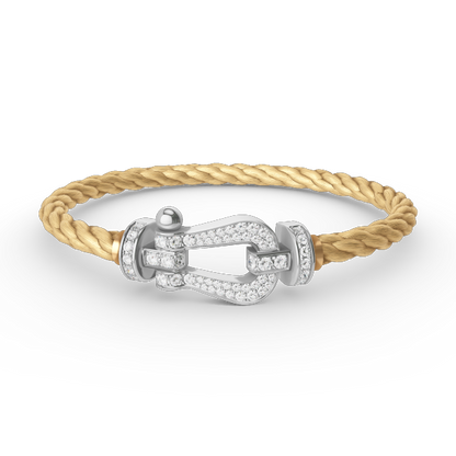 [Stars Jewelry]FORCE LARGE HORSESHOE FULL DIAMOND BRACELET SILVER