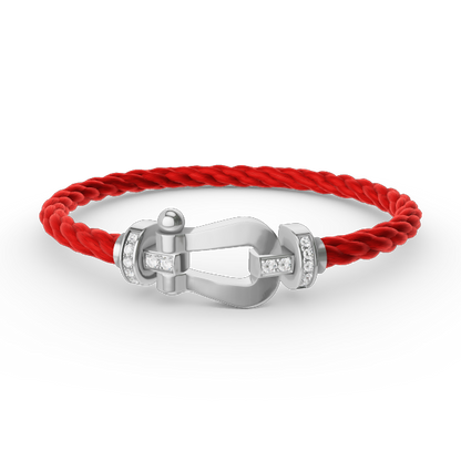 [Stars Jewelry]FORCE LARGE HORSESHOE HALF DIAMOND BRACELET SILVER
